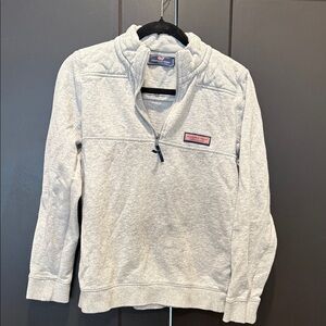 Vineyard Vines Light Gray Zip-Up Sweater